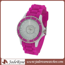 Purple Silicone Strap Ladies Fashion Wrist Watch